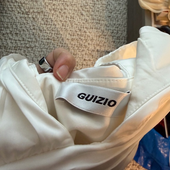 DANIELLE GUIZIO White Slit Satin Dress - Picture 5 of 9